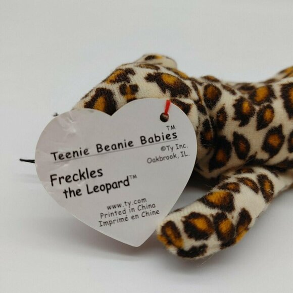 Ty Teenie Beanie Babies Freckles The Leopard Stuffed Animal Plush 1993 Vintage - Picture 4 of 9